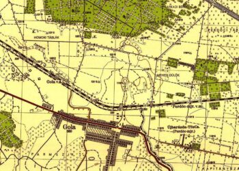 Gola, a vasútállomás és Perdócmajor, 1951. Forrás: ELTE Térképtár