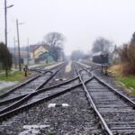 Sellye: az állomás Középrigóc, Drávasztára-Zaláta felőli részébél nézünk északra (Szentlőrinc és Villány felé)