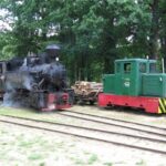 Visszaérkezés Kaszóba; a C50-es mozdony némi faanyaggal kínálja a látogatókat és a gőzöst