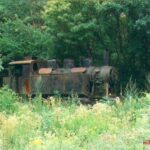 Nagyatád: a szoborpark mellett kiállított 275 161-es pályaszámú gőzmozdony (készítette: Földvári István, 1999.)