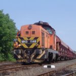M43 1148 tehervonatával a nagyatádi állomáson (készítette: Gálovics Márk, 2007.06.25.)