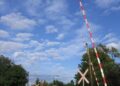 A berzencei út átjárója Nagyatádon, az állomástól északra (2007.09.09.)