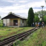 Csisztagyógyfürdő: a település felőli váltó és a felvételi épület