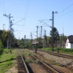 Egymás mellett a Kocsijavítóba vezető vágány és a nagykanizsai fővonal
