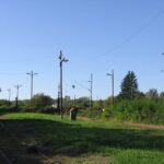 A vágányok végén a fordítókorong található