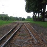 Használhatatlan váltó a Nagykanizsa felőli oldalon: balra a fővonal, jobbra egy csonkavágány