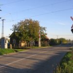 Zákány felől Gyékényes felé nézünk, balra található a bányató