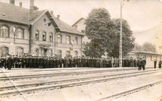 Gyékényes: a képen az újjáépített Dráva-híd felavatásának ünnepsége zajlik (1962.05.26., forrás: Balla László)