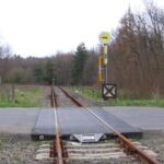 A 6-os út és a 62-es vonal kereszteződése Középrigóc mellett