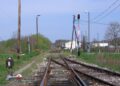 Mesztegnyőről Balatonszentgyörgy felé nézve - háttérben egy iparvágány-kiágazás