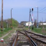 Mesztegnyőről Balatonszentgyörgy felé nézve - háttérben egy iparvágány-kiágazás