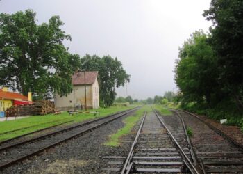 Az állomás. B. szentgyörgy felé visszatekintve