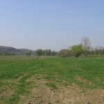 A 12-es őrháztól Szigetvár felé visszatekintve: a vasút a réten haladt