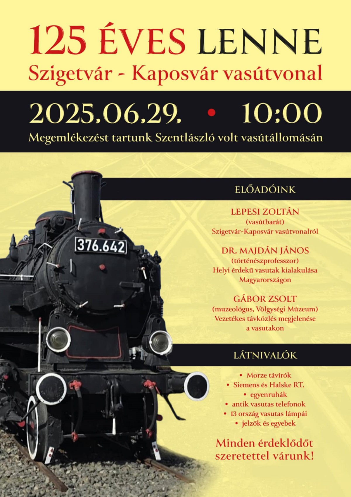 125 éves a Kaposvár-Szigetvár vasútvonal